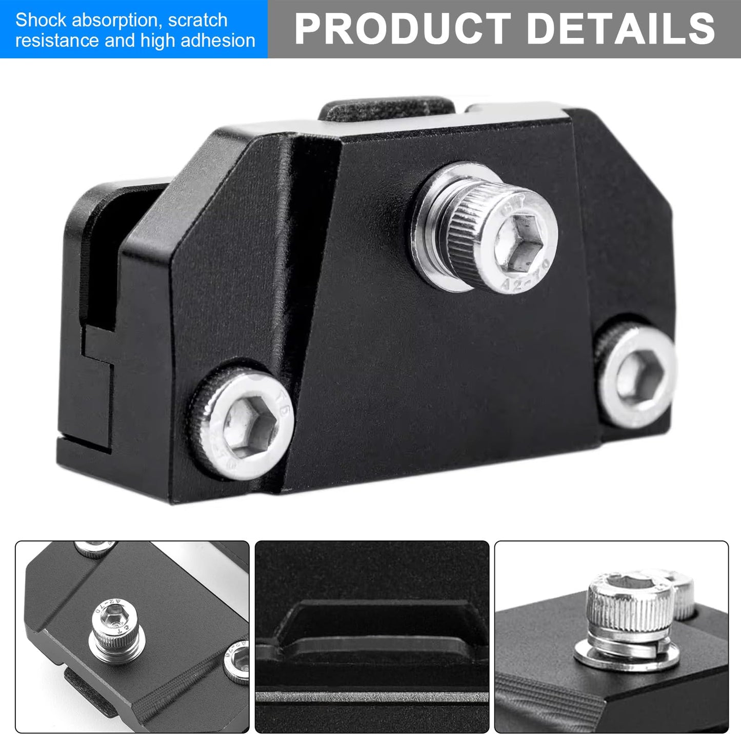 2PCS Universal Hood Light Mounting Brackets Ditch Light Brackets Adjustable Aluminum Alloy Pillar Hood Led Work Light pods Mount Bracket for Truck SUV Cars, No Drilling