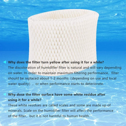 WF2 Humidifier Filters Compatible for Vicks Kaz WF2 V3100 V3500 V3500N V3600 V3800 V3850 V3900 VEV320, With Honeywell Humidifier Filters HCM-315T HCM-350 (4 PACK)