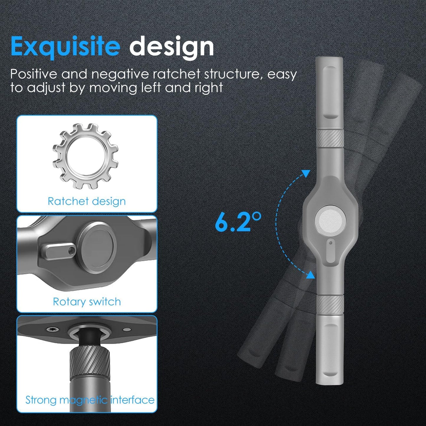 42 in 1 Magnetic Screwdriver Set,Ratchet Screwdrivers Kit with 40PCS Magnetic Bits&Detachable Ratchet Handle,Multi Bit Magnet Screw Drive,Household Wrench Screwdriver Tool Combination Set (42 in 1)