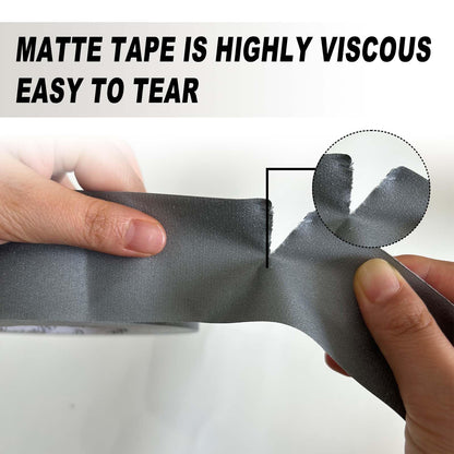 QILIMA Grey Gaffers Tape 2 Inch x 60 Yards - Professional Grade Floor Tape- Non Reflective Matte Finish Gaff Tape