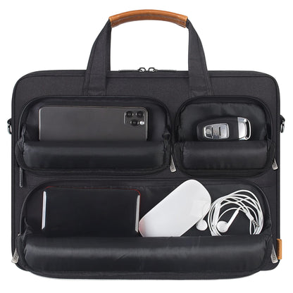 DOMISO 17-17.3 Inch Laptop Bag Business Briefcase Messenger Shoulder Bag Compatible with 17" Laptops/17.3" HP Pavilion/MSI GS73VR Stealth Pro/Dell/Acer/Asus,Black