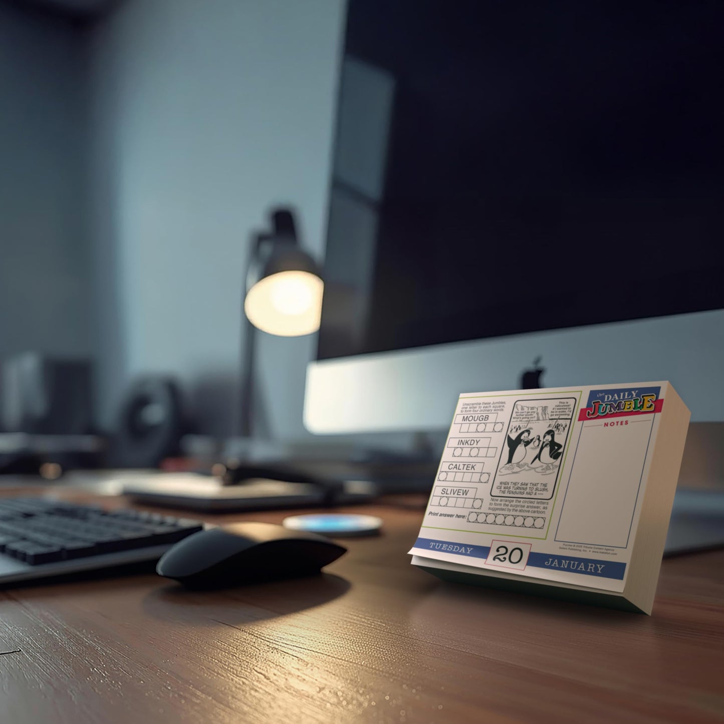 The Daily Jumble 2026 Boxed Daily Desk Calendar: Brain-Teasing Puzzles and Challenges