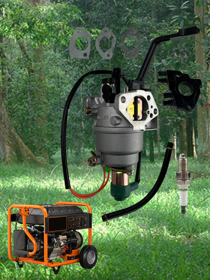 TURBOTUNITY Generator Carburetor Kit for Champion Predator Generac 420cc 439cc 459cc 11hp 13hp GX390 6500 8750 9000 5500 7000 8000 7500 9500 Watts