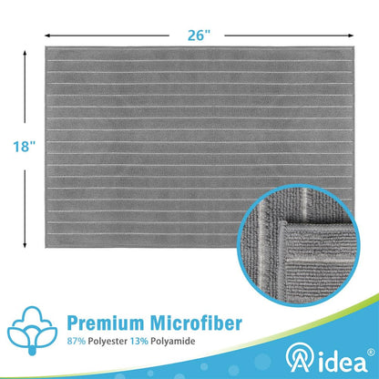 AIDEA Kitchen Towels Microfiber Dishcloth 18”x26”, Super Soft and Absorbent-8 Pack, Multi-Purpose Dish Towels for Home, Kitchen-Grey/White