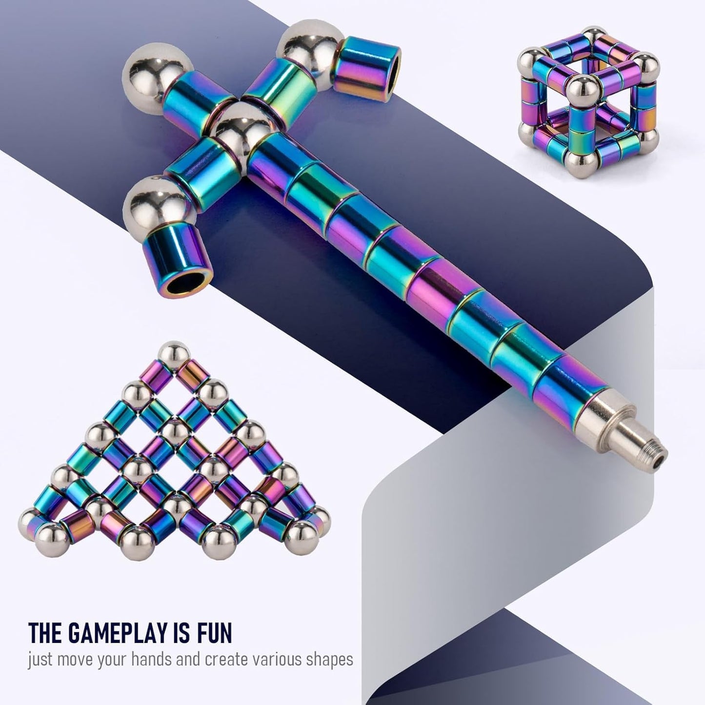 2PCS Rainbow Metal Pen, Magic Pen for Teens- Unique Birthday Gifts for Young Men Fun Gifts for Teenage Novelty Christmas