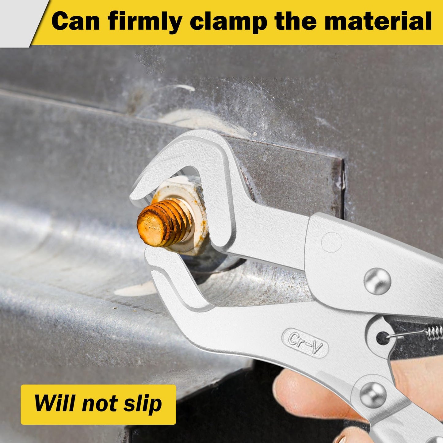 Vice Grip Pliers, Parrot Plier,8.26-inch Curved Jaw Locking Pliers with Wire Cutter,Stee Multi Functional Adjustable Vise for Welding,Automotive Tools Electrical Connector,Pipe Clip Repair Workshop