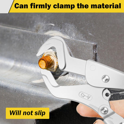 Vice Grip Pliers, Parrot Plier,8.26-inch Curved Jaw Locking Pliers with Wire Cutter,Stee Multi Functional Adjustable Vise for Welding,Automotive Tools Electrical Connector,Pipe Clip Repair Workshop