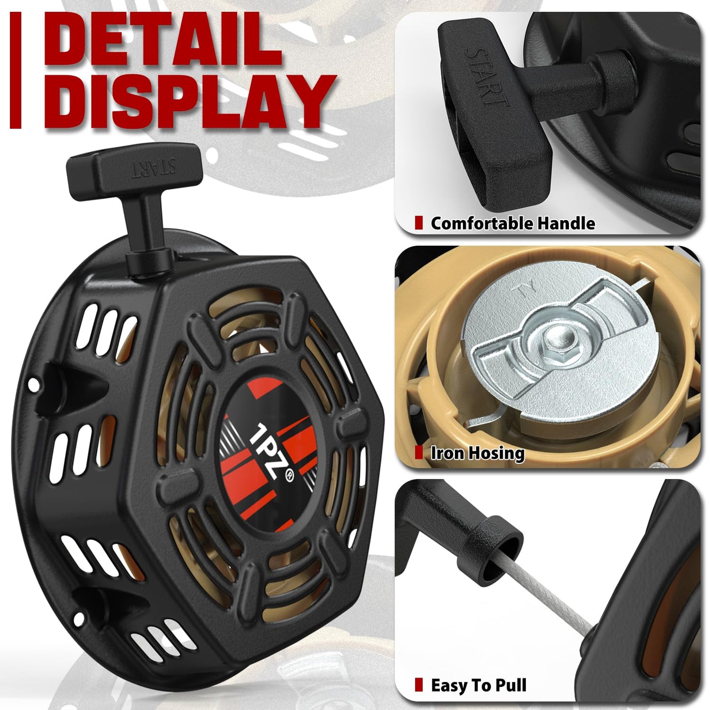 1PZ FBX-S4F Recoil Starter Pull Start Assembly Replacement for Champion Generator 196cc 212cc 224cc 46598 3000 3500 4000 4500 Watt Generator Parts