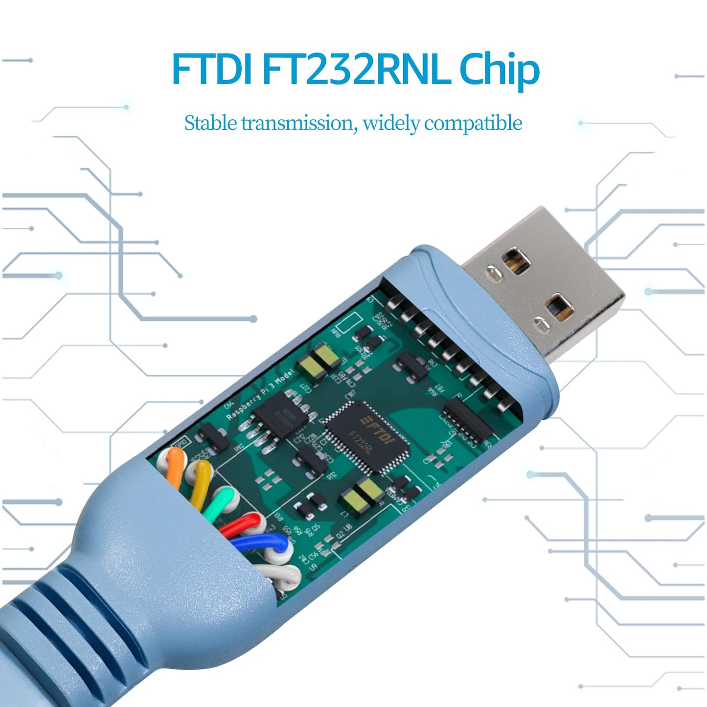 DSD TECH SH-RJ45K USB to RS485 Serial Cable with RJ45 Interface and Built-in FTDI chip