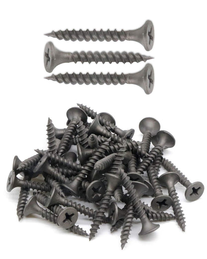 IMScrews #6 x 1 Inch Drywall Screws, 200 Pcs Flat Head Phillips Drive, Fine Thread, Sharp Point Wood Screws, 1022A Carbon Steel with Gray Phosphate Coating