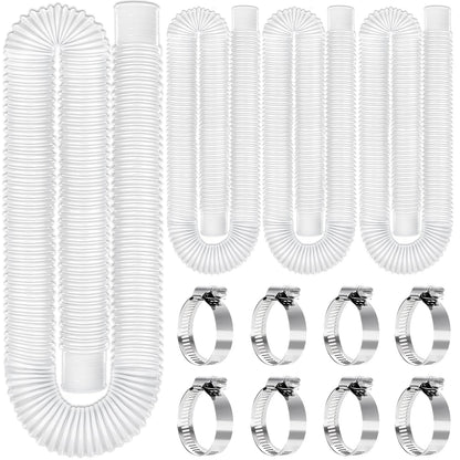 Replacement Pool Hoses for Above Ground Pools 1 1/4, 59" Long Above Ground Pool Hoses (White, 4 Pcs)