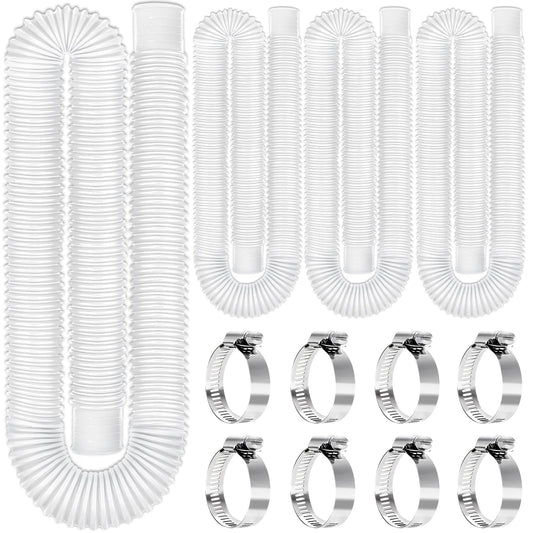 Replacement Pool Hoses for Above Ground Pools 1 1/4, 59" Long Above Ground Pool Hoses (White, 4 Pcs)