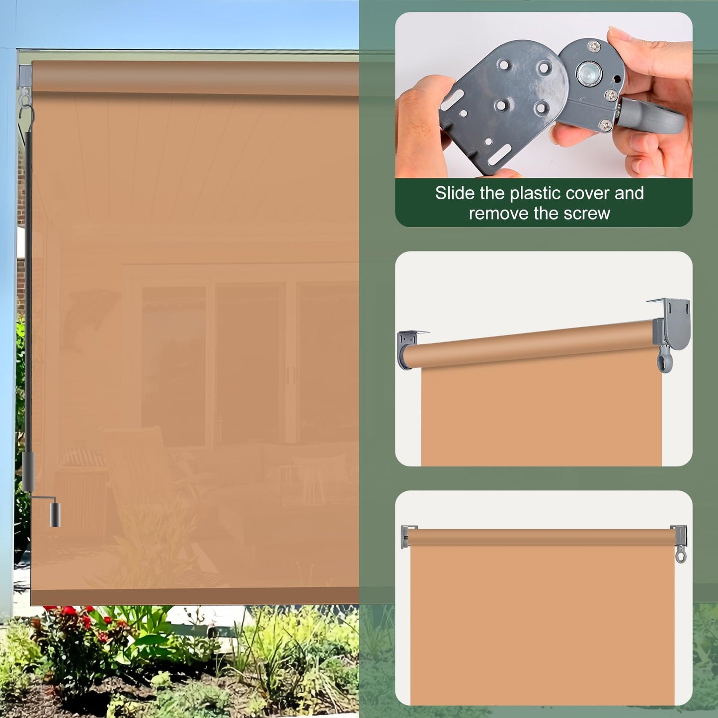 Universal Replacement Installation Accessories for Indoor/Outdoor Sunshade and Roller Blinds