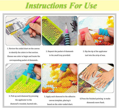 4 Pack Diamond Painting Kits for Adults,Insect Diamond Art Kits for Adults,5D Full Drill DIY Diamond Dot Gem Art Kit Wall Home Decor Arts Craft 12x16 inch