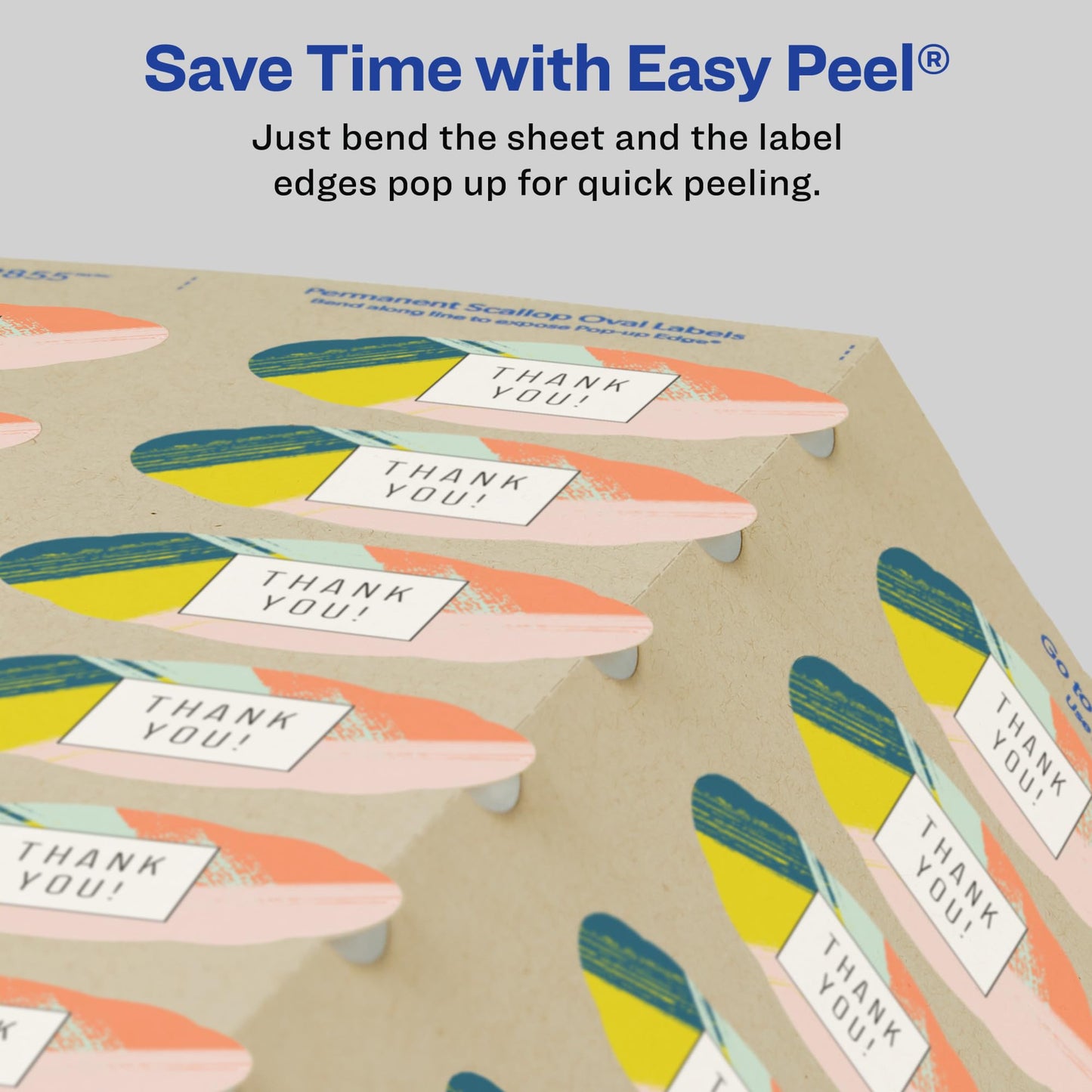 Avery Scallop Oval Labels for Laser & Inkjet Printers, 2-1/4" x 1-1/8", 525 Kraft Brown Labels (22855)