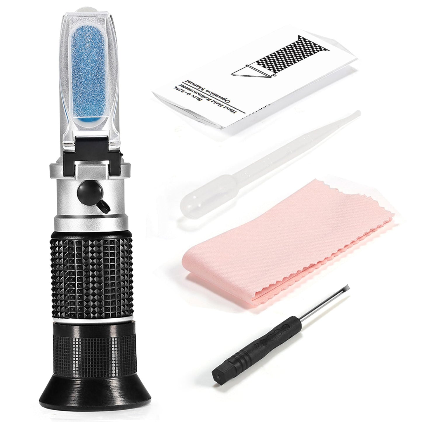 0-90% Brix Meter Refractometer,V-Resourcing Portable Hand Held Sugar Content Measurement for Sugar, Food, Fruit, Beverages Honey