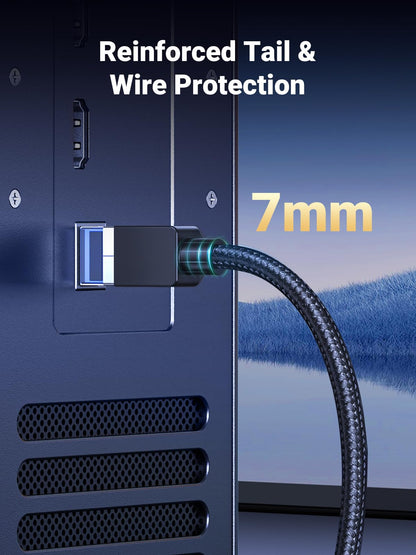 UGREEN Cat 8 Ethernet Cable High Speed 40Gbps 2000Mhz Network Shielded Cable Braided Heavy Duty RJ45 LAN Cables Internet Cord Compatible for PS5, PS4, Xbox One, Modem, Router 25FT