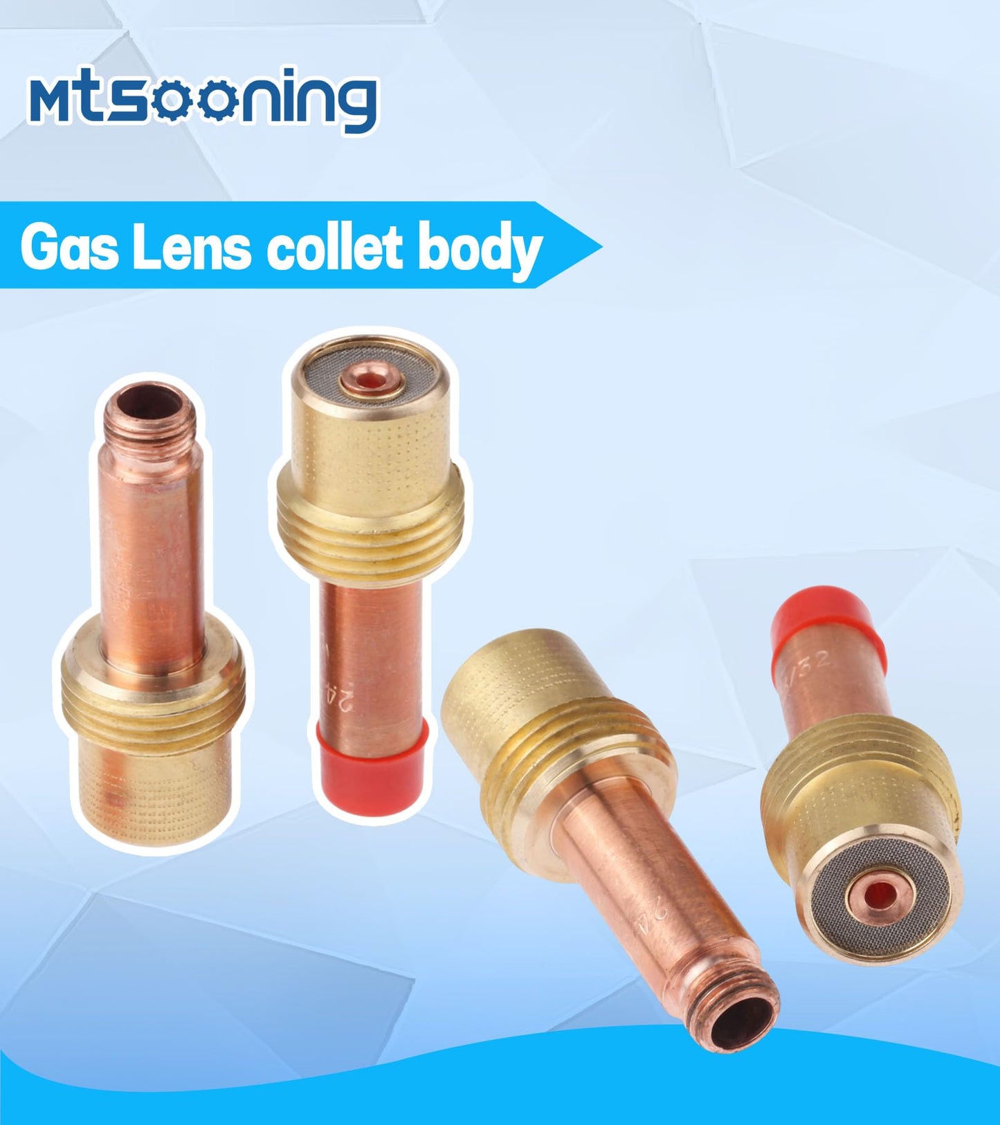 5PCS 45V26 Gas Lens Collet Body, 3/32'' Mtsooning Replacement for TIG Welding Torch 17/18/26 54N Ceramic Cups