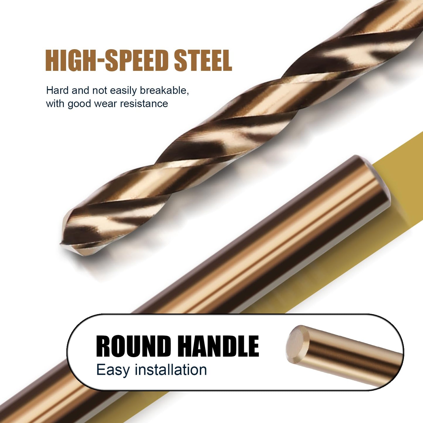 26mm | 1 inch M35 Cobalt Drill Bit, Twist Drill Bit for Hard Metal, Stainless Steel, Cast Iron,Round Shank (26mm | 1 inch (1 Pack))
