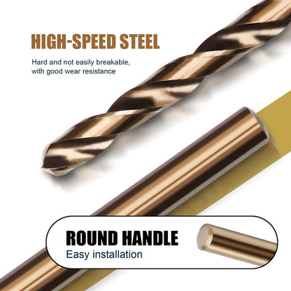 26mm | 1 inch M35 Cobalt Drill Bit, Twist Drill Bit for Hard Metal, Stainless Steel, Cast Iron,Round Shank (26mm | 1 inch (1 Pack))