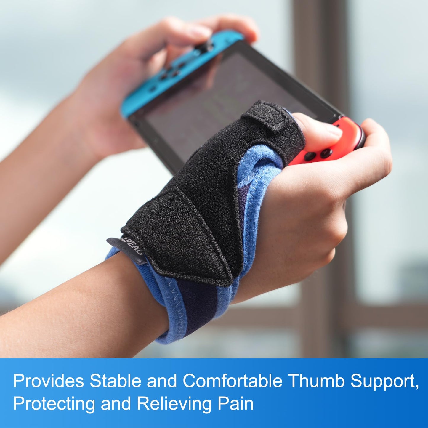 VELPEAU Thumb Wrist Support Brace, CMC Thumb Spica Splint for Arthritis Pain, De Quervains Tenosynovitis, Trigger Thumb, Tendonitis, Sprain, Fits Both Left or Right Hands (Plastic Insert Version, M)