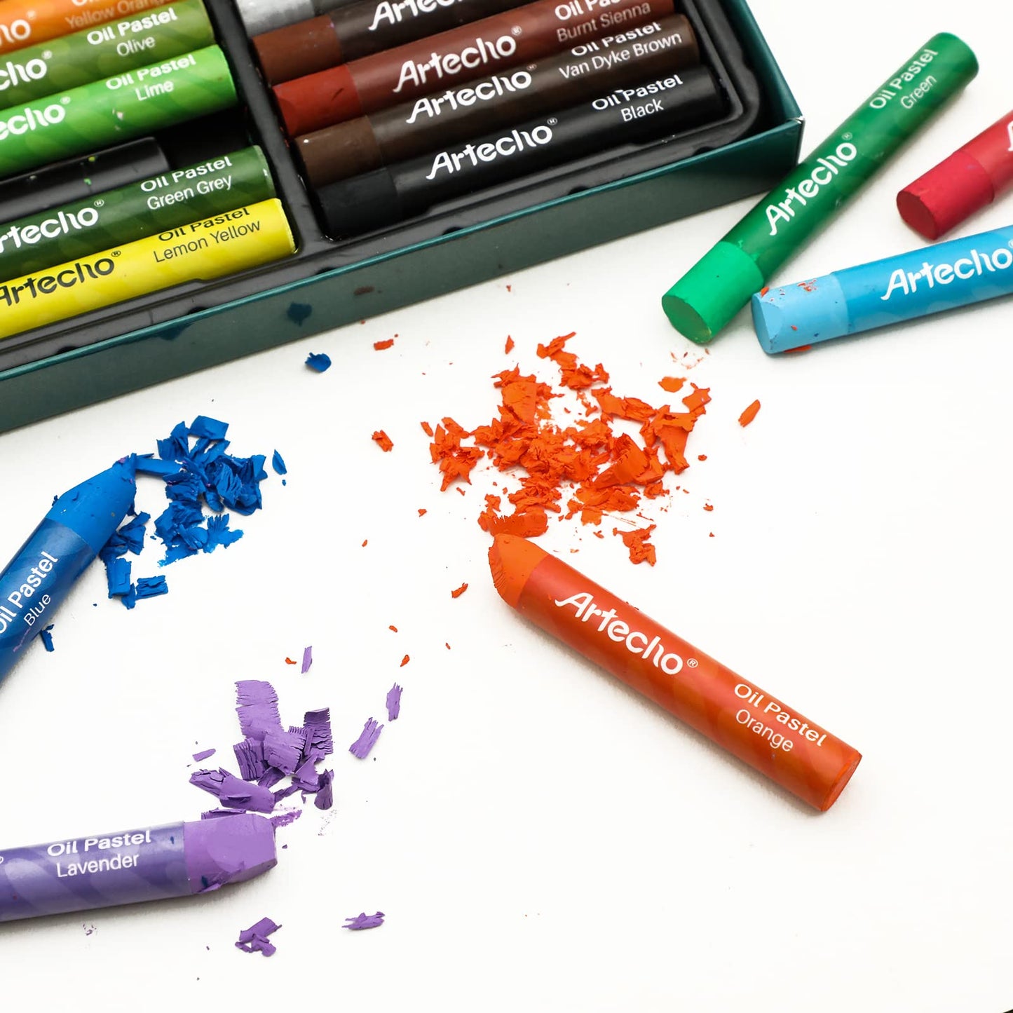 Artecho Oil Pastels Set of 72 Colors, Soft Oil Pastels for Art Painting, Drawing, Blending (10x70mm)