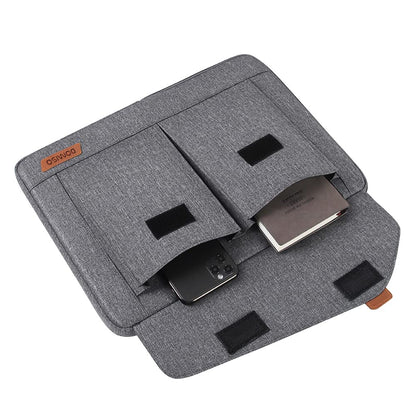 DOMISO 15-15.6 Inch Laptop Sleeve Bag Water Resistant Briefcase Messenger Shoulder Bag for ThinkPad L580/16" MacBook Pro/IdeaPad 320/Dell XPS 15/HP Envy x360/ASUS ROG Zephyrus/Acer Chromebook,Grey