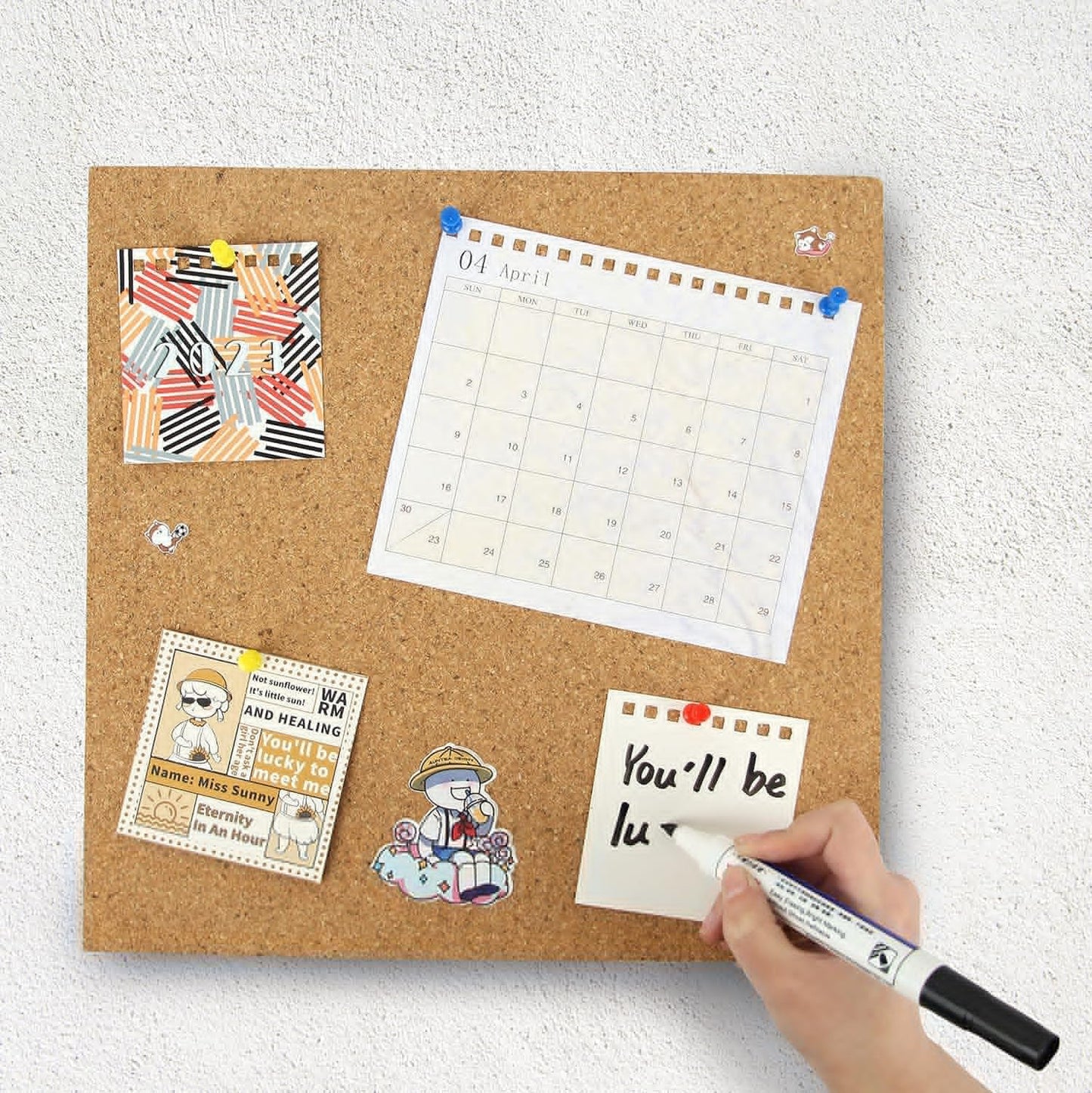 Self Adhesive Cork Squares, 100 PCS 4 x 4 Inch Strong Cork Adhesive Sheets, Reusable Cork Board Cork Backing Sheets, Mini Wall Cork Tiles Mat for Coasters and DIY Crafts