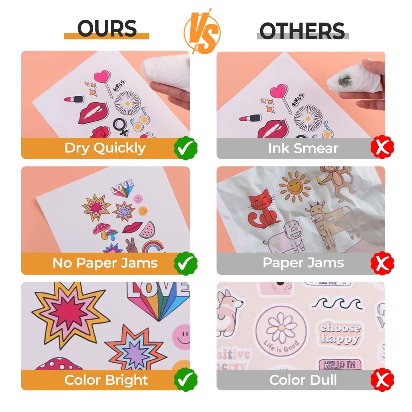 Printable Vinyl for Inkjet Printer & Laser Printer - 40 Pcs Matte White Inkjet Printable Vinyl Sticker Paper, 8.5"x11"