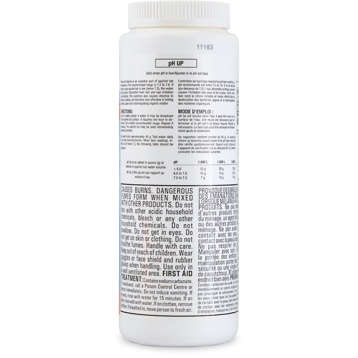 Club Pro | pH Up 750g | Raises pH in Hot Tub & Spa | Can Be Used with Other Hot Tub Chemicals Such As Bromine Chlorine Alkaline pH Down pH Minus & Hot Tub Accessories Such As Puck Floater & Dispenser