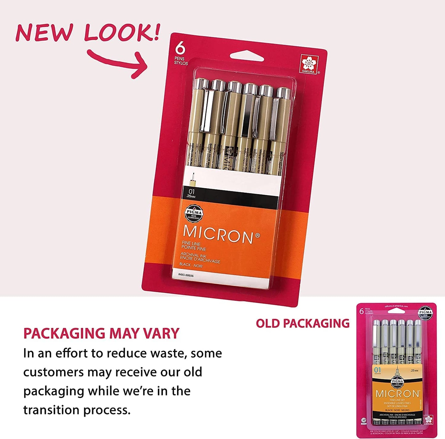 SAKURA Pigma Micron Fineliner Pens - Archival Black Ink Pens - Pens for Writing or Drawing - Holiday Gifts for Artists, Crafters & DIY Gifts Projects - Black Ink - 01 Point Size - 6 Pack
