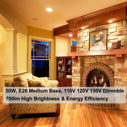 Vinaco Par20 Bulb 50 Watt, 2 Pack High Output Par20 Halogen 50W, Par20 Warm White 3000K, Par20 Flood Dimmable, Long Lasting E26 Great for Track and Recessed Lighting