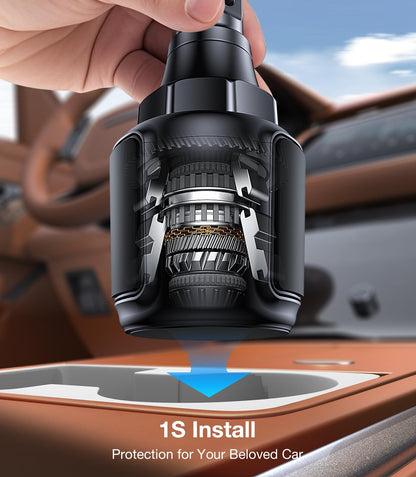 Coolpow Car Cup Holder Phone Mount for Car【Ultra Stable & Never Shake】 Cell Phone Holder Car Cupholder Support Cellulaire Auto Car Phone Holder Mount for iPhone 17 16 15 Galaxy S25 All 4-7'' Phone