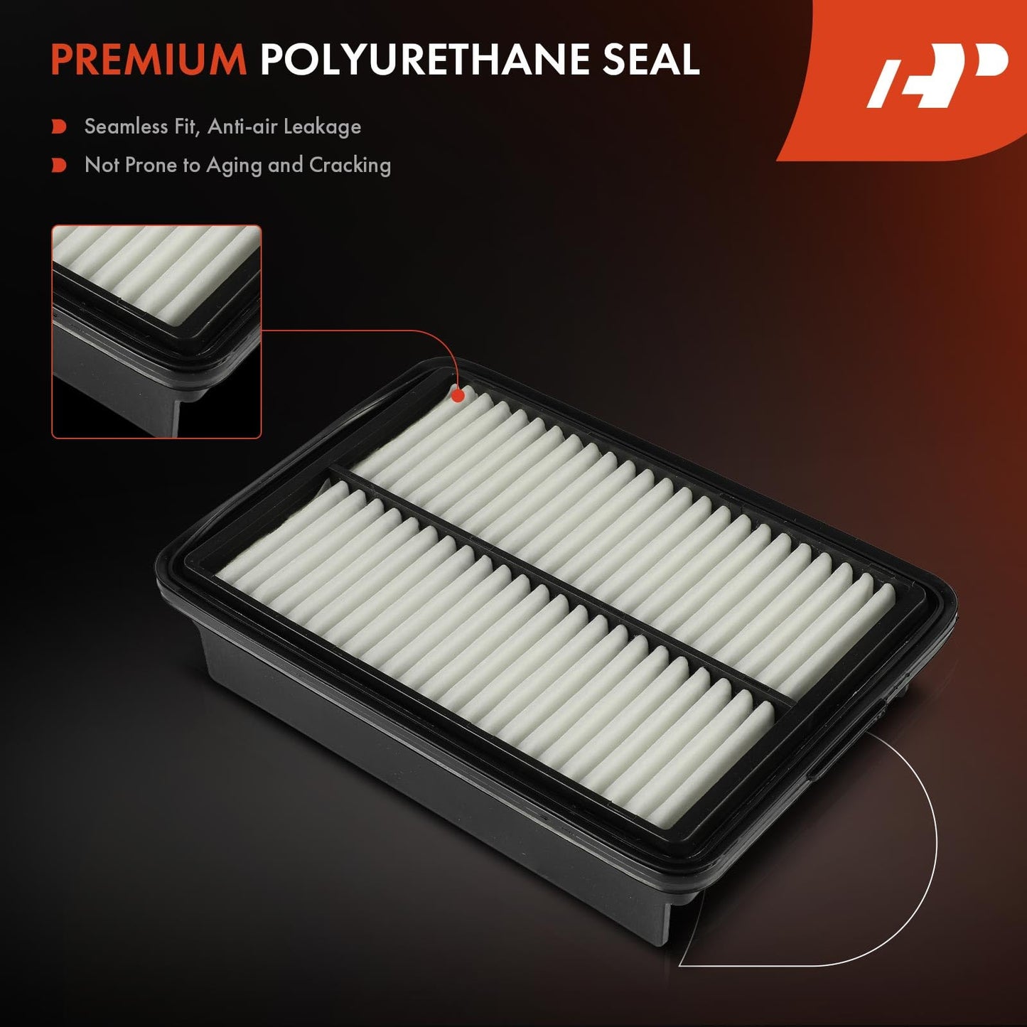A-Premium 2-PC Engine Air Filter Compatible with Hyundai Elantra(17-20), Kona(18-23) & Kia Forte(19-23), Forte5(20-23), Soul(20-23) - 1.4L 1.6L 2.0L
