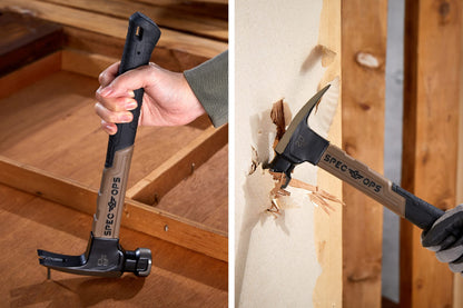 Spec Ops Tools 20 oz Fiberglass Hammer, 13 Inch Handle, Shock-Absorbing Grip, 3% Donated to Veterans