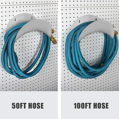 Water Hose Holder, Hose Holders Organizer for Outside Can Accommodate Large Hoses, Wall Mount Garden Hose Holder Hanger for Storage Waterhose (1 Pack)