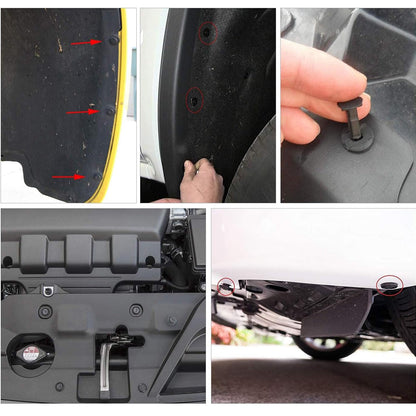 Quathech 240 Retainer clips+5 fastener Remover Car Plastic Rivets Fasteners Push Retainer Kit Most Popular Sizes Auto Push Pin Rivets Set Door Trim Panel Fender Clips for GM Ford Toyota Honda Chrysler