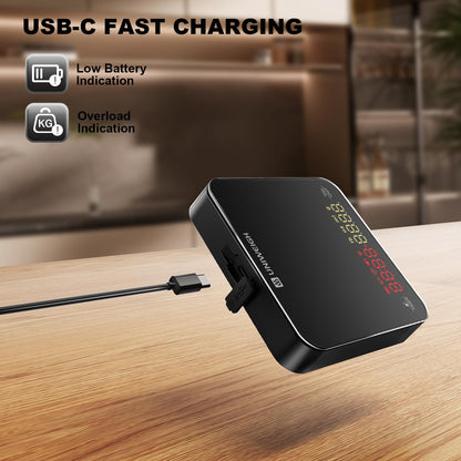 UNIWEIGH Mini Coffee Scale with Timer,Rechargeable Espresso Scale,2kg/0.1g Precision Scale for Espresso and Pour-Over Coffee, Portable Digital Kitchen Scale with Automatic Timing,Black