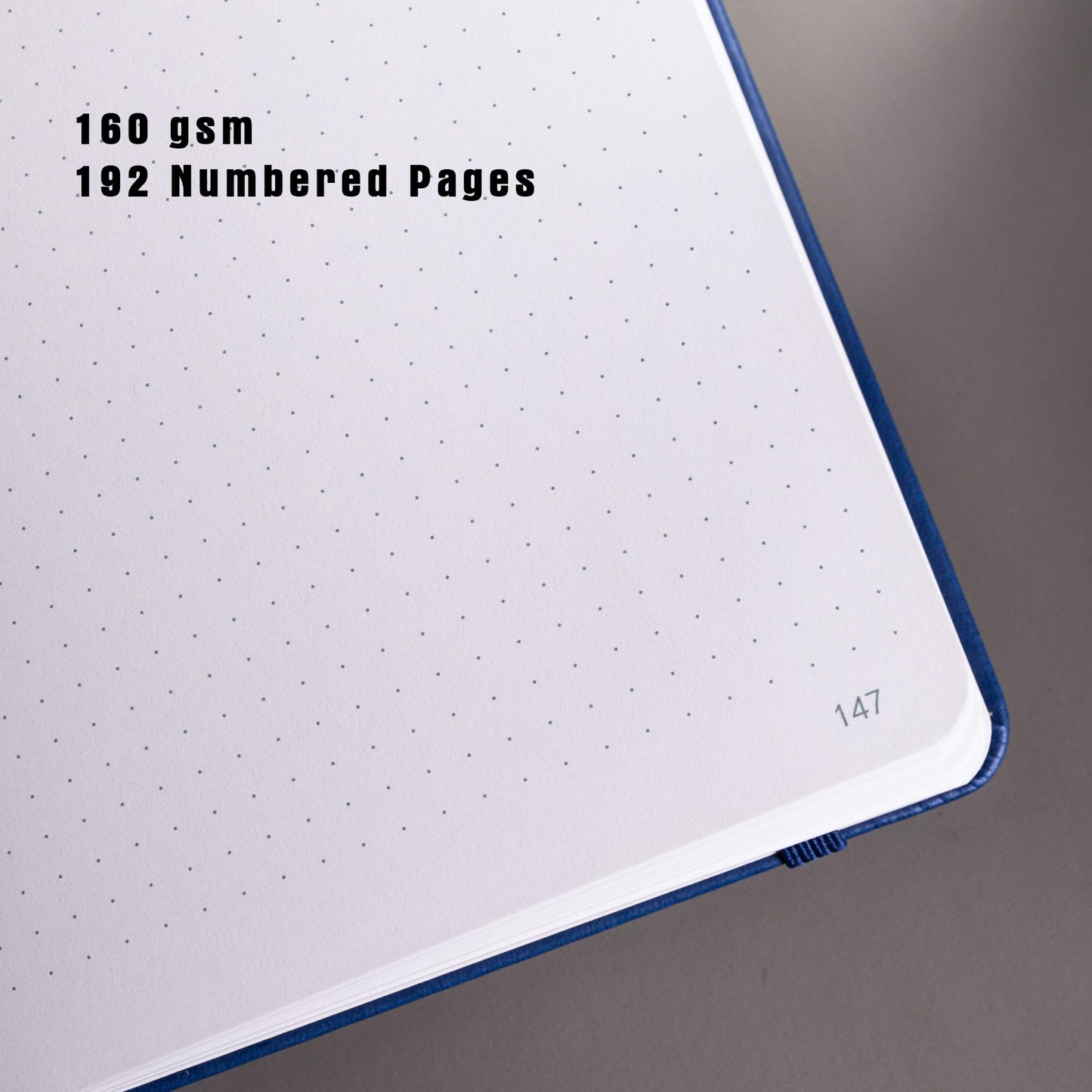 TIEFOSSI A5 Dotted Journal for Women Men, Dot Grid Notebook, 160 GSM Thick Paper, 192 Numbered Pages, Dotted Journal Notebook for Planner Organization