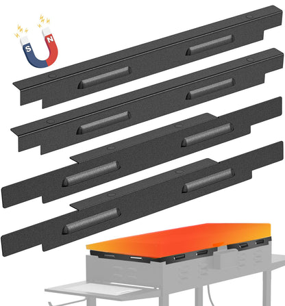 Wind Guards for Blackstone 36 inch Griddle, Magnetic Wind Screens, Blackstone Griddle Accessories, Fit with Hood, Rear Grease Cup and Side Shelf, Heat Shield for Side Table, Grilling Gifts, Black