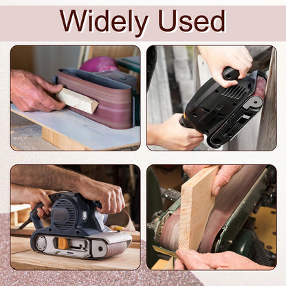 SALI 15 PCS Sanding Belts 4 * 24 Inch,Belt Sander Belts 40G+80G+120G+240G+400G,for Sanding Wood,Metal and Paint-15 Pack