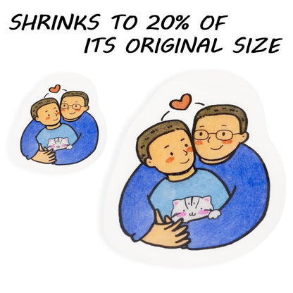 Benvo 12 Sheets Printable Shrink Sheets Shrinky Art Film A4 Shrinkable Paper Film Plastic for Inkjet Printer Sanded Shrink Sheets for Creative DIY Handmade Craft (White 8.3 x 11.6 inch/ 21 x 29.5 cm)
