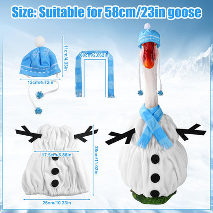 Cute Christmas Goose Costume - Winter Goose Outfit for Outdoor Statue Decoration