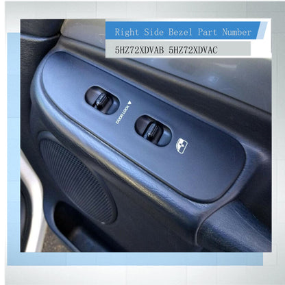 Driver and Passenger Black Door Window Switch Panel Bezel for 2002-2010 Dodge Ram 1500 2500 3500 (Black)