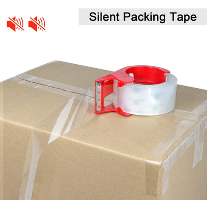 BOMEI PACK Quiet Packing Tape Clear, No Noise Tape, 1.88 Inch x 50m, 6 Rolls