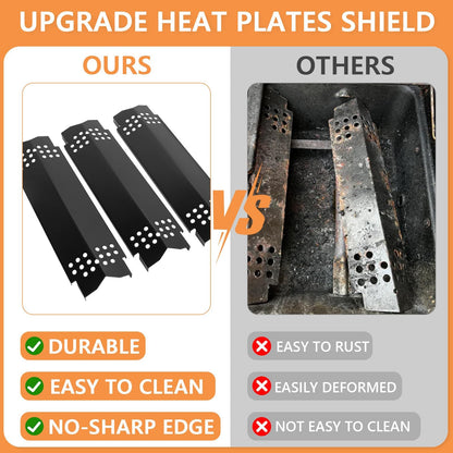 BBQ Parts Heat Shield Plate for Nexgrill BBQ Replacement Parts 720-0830H 720-0898 720-0864 720-0896B 720-0830A 720-0925 Flame Cover/Flame Shields/Flame Tamers for Backyard Grill Replacement Parts,4PCS