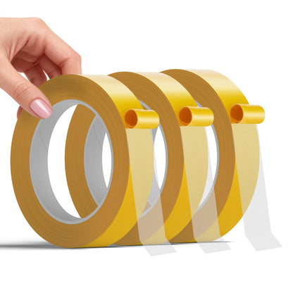 Double Sided Fabric Tape - Hem Tape No Sew No Iron for Clothes - Heavy Duty Hemming Tape for Curtains, Carpets, Pants, Crafts & DIY - Strong Hold Removable & Residue Free 1 inch x 33 ft x 3 ROLLS