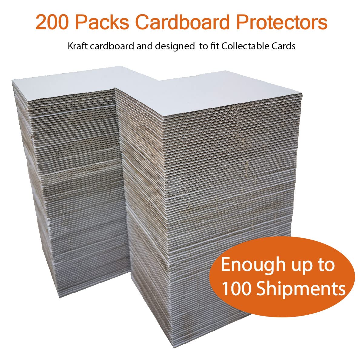 200 Pack 10 x 15 cm Corrugated Cardboard Signs, Premium Corrugated Pads Cardboard Inserts Bulk Plain, for T-Shirt, Shipping, Mail, Cardboard Divider Support and Cardboard Crafts (White)