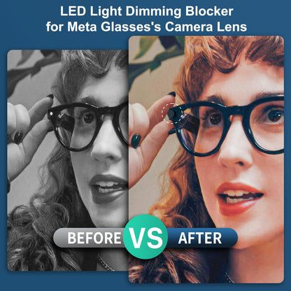 Adjustable LED Light Blocking Covers for RayBan Meta Wayfarer, Skyler, Oakley, Headliner Accessories, Plastic LED Cover for Meta Glasses, Easy Block Light When Recording, Workable at Day & Night 4Pack