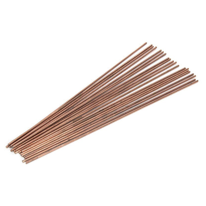 Copper Welding Rods, Easy Melt Copper Welding Wire, 20Pcs Copper Welding Rod Selffluxing Brazing Round Welding Rod Low Temperature Welding Consumables Copper Round Rods Lathe Bar